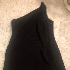 Black one shoulder dress
